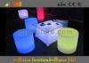 Waterproof LED Cube Chair Round LED Bar Stool With Remote Control