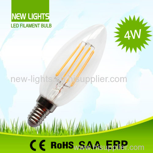 C35 4W LED COB candle bulb E14, 360 degree RoHS CE