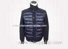Woven and knitted patchwork Mens Padded Jacket with fashion style