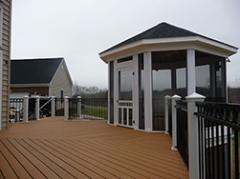 WPC composite decking project case in Russia