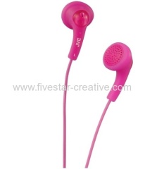 Sharp JVC HA F150 Gummy Stereo In-Ear Earphones Earbuds Headphones Peach Pink