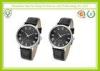 Custom Men / Boy Automatic Mechanical Watch With Black Leather Band