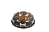 Black Color with Bone Shape stainless steel dog bowl