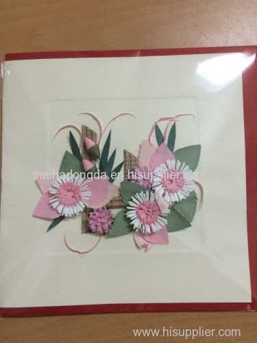 Handmade flower quilling card