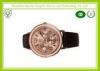 20 - 24 mm Brown Leather Band Big Dail Watch Water Resistant / Boy Wristwatches