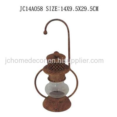 antique rustic metal lantern