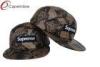 Snakeskin Leather Supreme 5 Panel Camper Cap Custom Made Baseball Caps With Plastic Strap