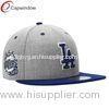 Grey LA Doogers Sports Flat Brim Baseball Hats with Wool and Acrylic