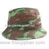 Camouflage Green Cotton Bucket Hat Camo Khaki Bucket Hat for Fisherman