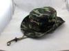 Embroidered Camo Cotton Bucket Hat with Rope Suspender Buckles for Hunting