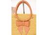 Autumn Yellow Raffia Handbags / Cowhide Handbags For Church , 27cm x 37cm