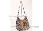 Fashionable Winter Mix Color Raffia Beach Bag For Party , 30cm x 32cm