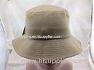 Full brim Khaki Cotton Bucket Hats Flex Fit Sweatband For Lady