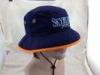 Embroidery Logo Bucket Hats Summer Women Cotton Cap With binding trim