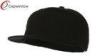 Black Big Size Premium Fitted Flat Brim Baseball Hats with Acrylic and Wool