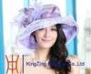 Big Crown Purple Ladies Sinamay Hats