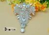 Silver Beaded Crystal Rhinestone Applique For Wedding Decoration