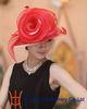 Summer Customized Womens Straw Hat With Big Organza Flower Fascinators
