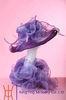 Purple Lightweight Custom Ventilated Organza Hats with Double Layer Bow