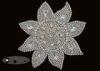 Work Designs Rhinestone Flower Applique For Dresses , Customized