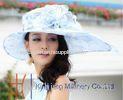 Handmade Overlocked Big Flower Organza Hats , white organza hat