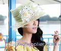 trendy Packable Crushable Organza Hats With Overlocked Big Flower