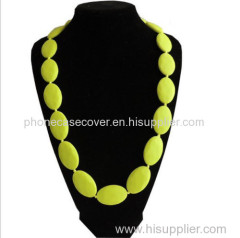 2015 Popular hot sale lady necklace and BPA baby teether