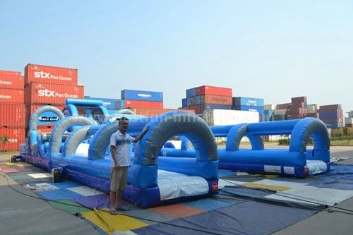 Gaint inflatable jump hippo slide