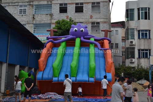 Giant pool waterslide for water park