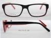 OEM Square Acetate Optical Frames For Oval Faces , 2 Color Black And Green / Red