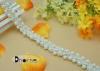 Fashion Pearl Beaded Trim By The Yard With Cord Bottom , Beaded Bridal Trim