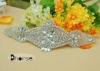 Bling Bling Silver Beaded Rhinestone Wedding Applique For Bridal Sash