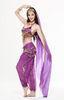 Professional Purple Belly Dancing Clothing For Evening Performance With Golden Coins