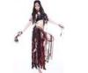 Adult Handmade Wild Tribal Belly Dancing Costumes Suit Black Mixing Dark Red