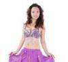 Sexy Purple Belly Dancing Bra Tops With Beaded Tassel For Girls / Women 34 / 36B