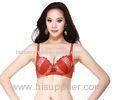 Soft Cotton Scarlet Belly Dancing Bra Tops In Red / Black / Purple For Performance