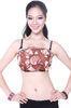 Floral Embroidered Mesh Belly Dance Tube Top Bra In Dance Performance / Practice