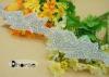 Handmade Decorative Fabric Rhinestone Applique Trim with Leaf Design