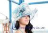 Fashionable 100% polyester braid Organza Hats for church , horse racing