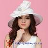 Adults White Broach Ladies Sinamay Hats / Church Party Hats