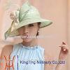 Green Fashion Ladies Sinamay Hats For Party In Summer