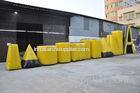 Yellow Inflatable Sports Games Paintball Bunker , PVC Tarpaulin Inflatable Airsoft Bunker