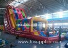 Outdoor Commercial Inflatable Slide , Three Lanes Inflatable Slide For Kids And Adults
