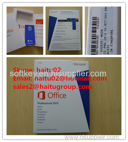 Exclusive sales office professional 2013 Product Key Card box PKC official channel