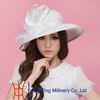 Lager White Feather Ladies Sinamay Hats In Summer For Party