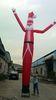 Christmas Santa Claus Inflatable Air Dancer , Oxford Cloth Christmas Dancer Single Leg