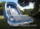 Cool Inflatable Adult Water Slide / Blue Backyard Inflatable Wet Slide