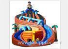 Excitin Clown Inflatable Curved Water Slide With Fire Resistant PVC Tarpaulin