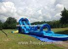 Exciting 0.55mm PVC Tarpaulin Inflatable Double Slip And Slide With Pool