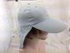 Gray Microfiber Mesh Running Hats Polyester Racing Cap with Ear Flap